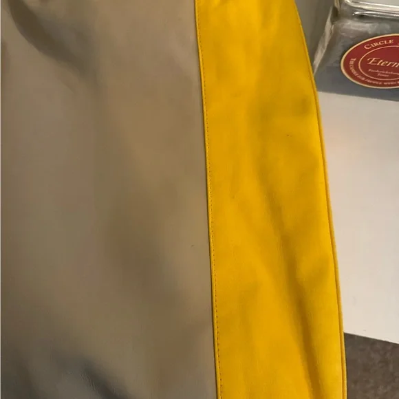 Tory Burch Tan and Yellow Tote Bag - Picture 10 of 10